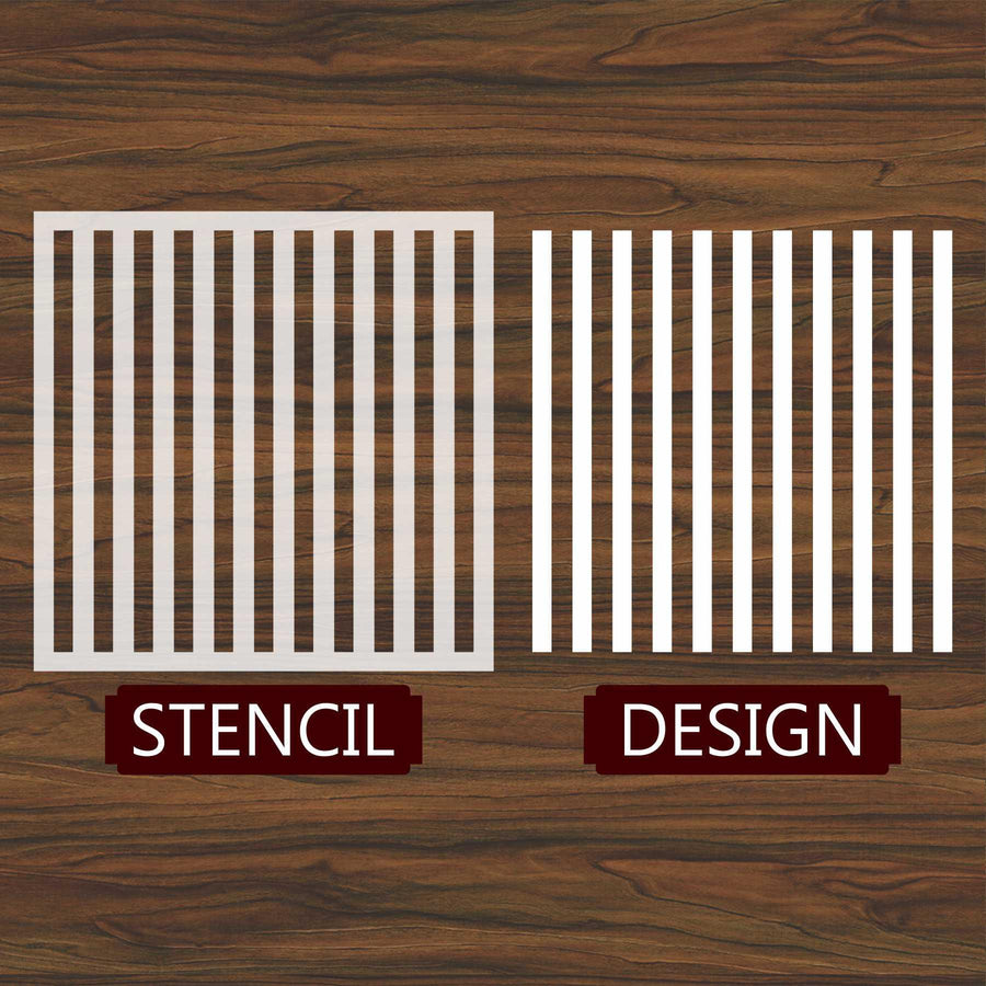 Stripes Pattern Reusable Stencil For Canvas And Wall Painting - imartdecor.com