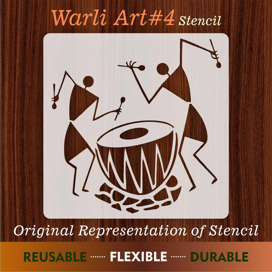 Warli Art & Ancient Reusable Stencil for Canvas and wall painting - imartdecor.com