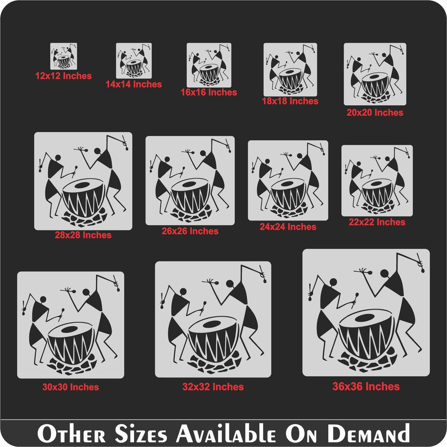 Warli Art & Ancient Reusable Stencil for Canvas and wall painting - imartdecor.com