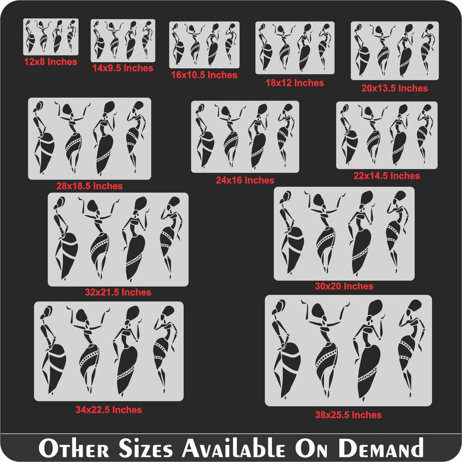 Warli & Ancient Art Reusable Stencil for Canvas and wall painting - imartdecor.com