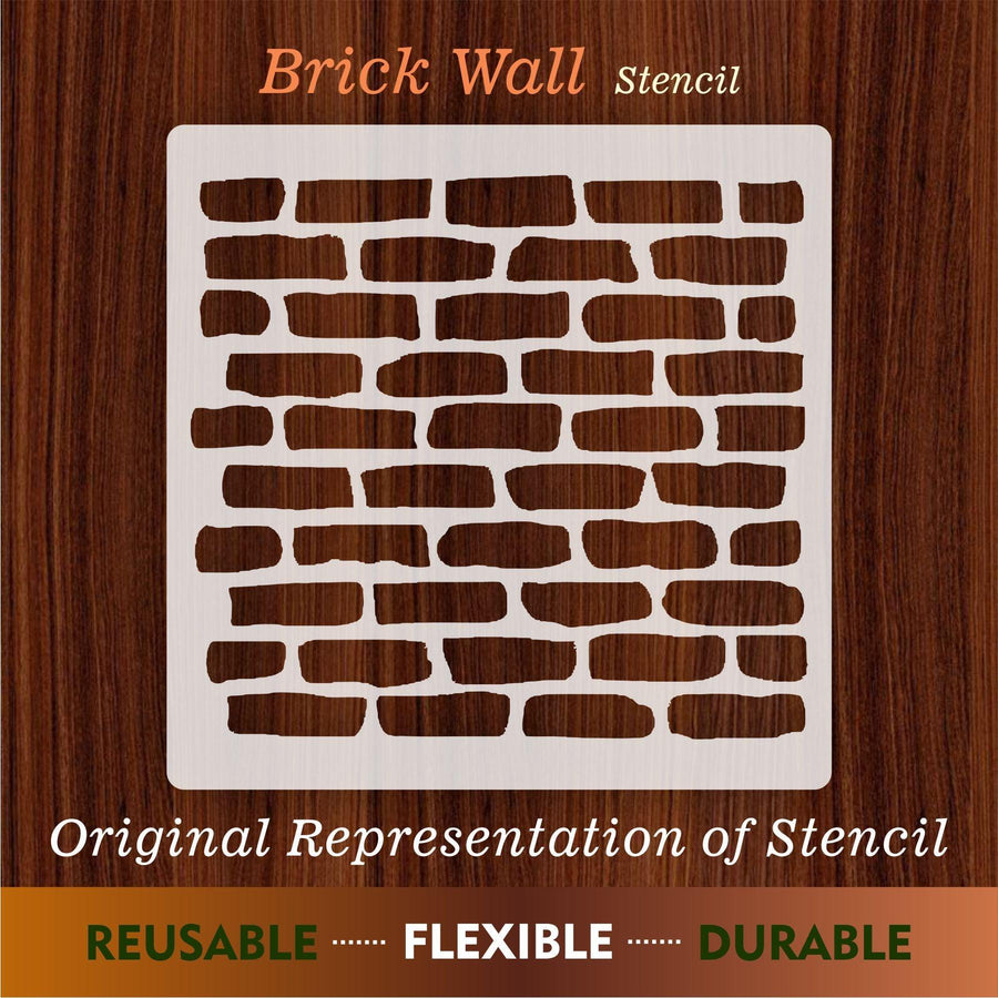 Brick Wall Reusable Stencil For Canvas And Wall Painting - imartdecor.com