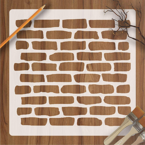 Brick Wall Reusable Stencil For Canvas And Wall Painting - imartdecor.com