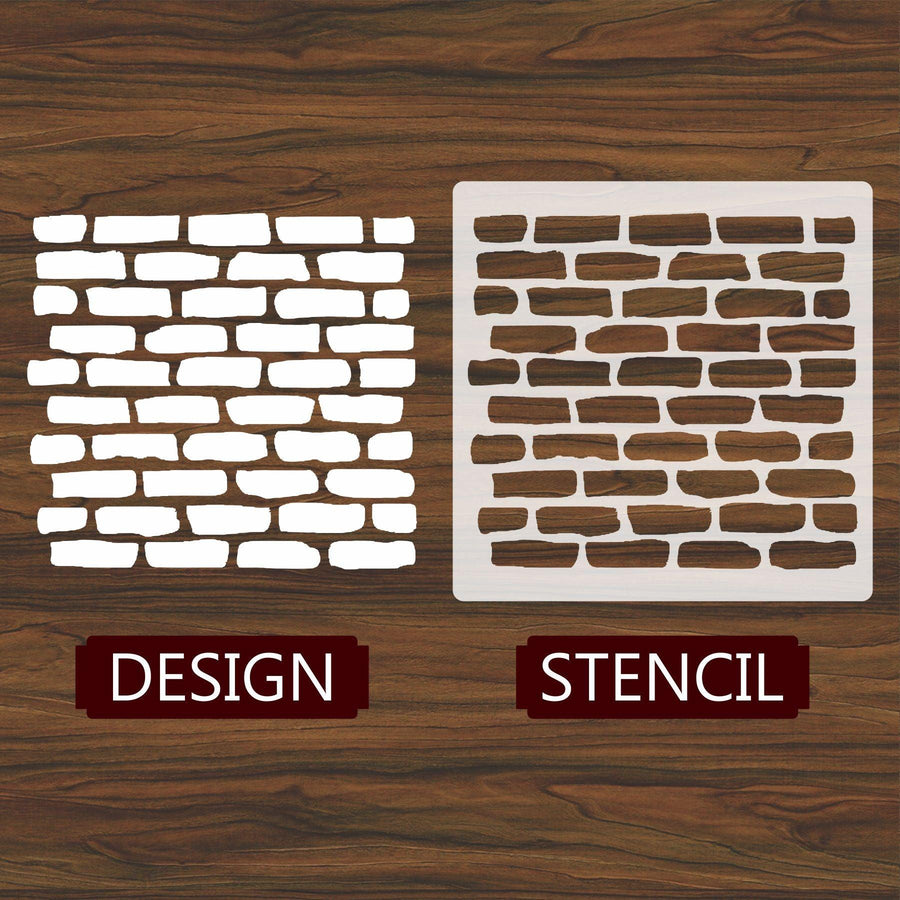 Brick Wall Reusable Stencil For Canvas And Wall Painting - imartdecor.com