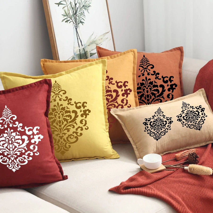Vintage Damask Floral Reusable Stencil for Canvas and wall painting.ID #465 - imartdecor.com