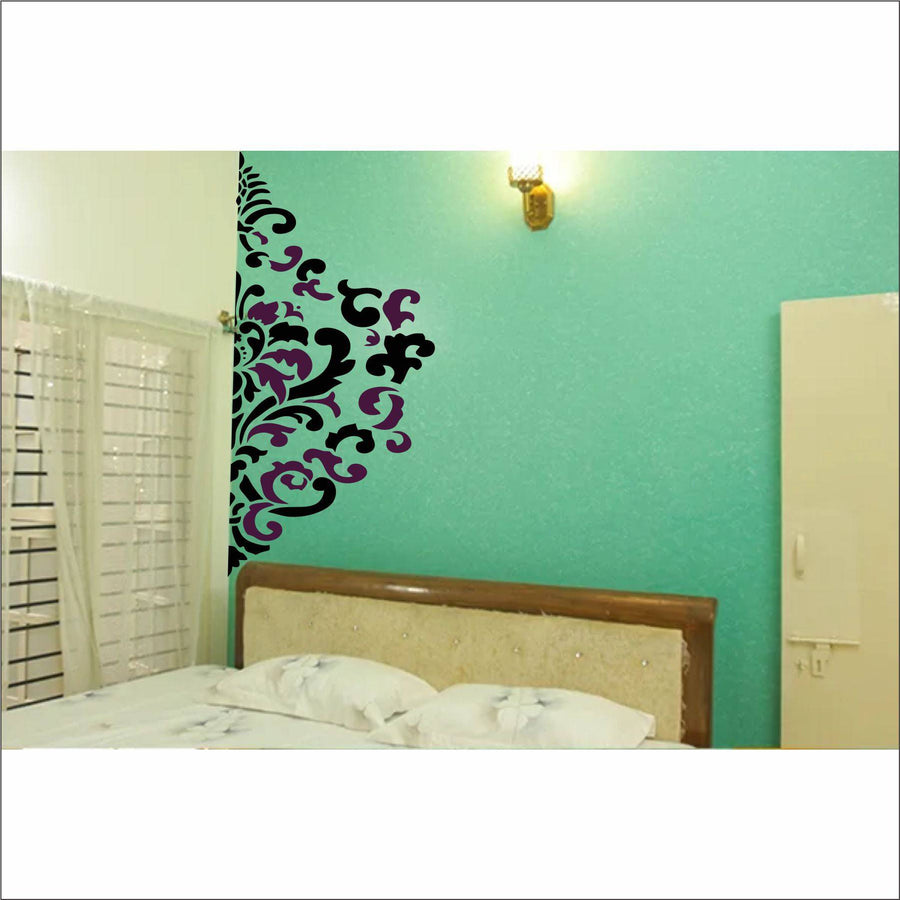 Vintage Damask Floral Reusable Stencil for Canvas and wall painting.ID #465 - imartdecor.com
