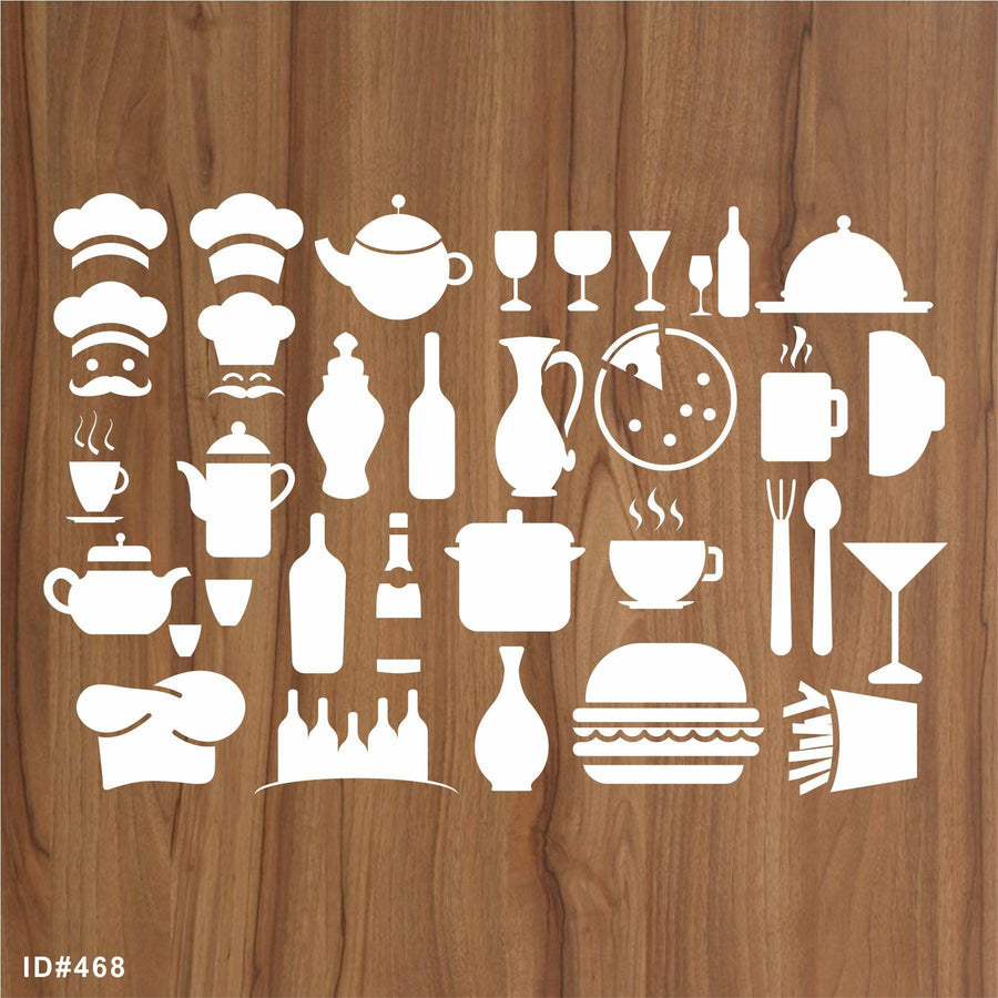 Kitchen Items Reusable Stencil For Canvas And Wall Painting.ID#468 - imartdecor.com