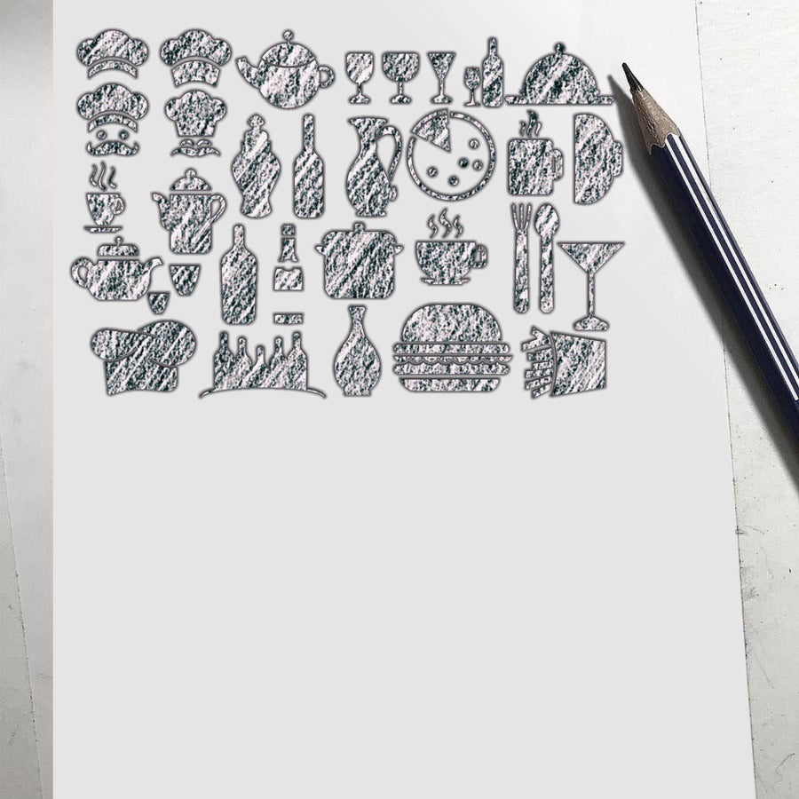 Kitchen Items Reusable Stencil For Canvas And Wall Painting.ID#468 - imartdecor.com
