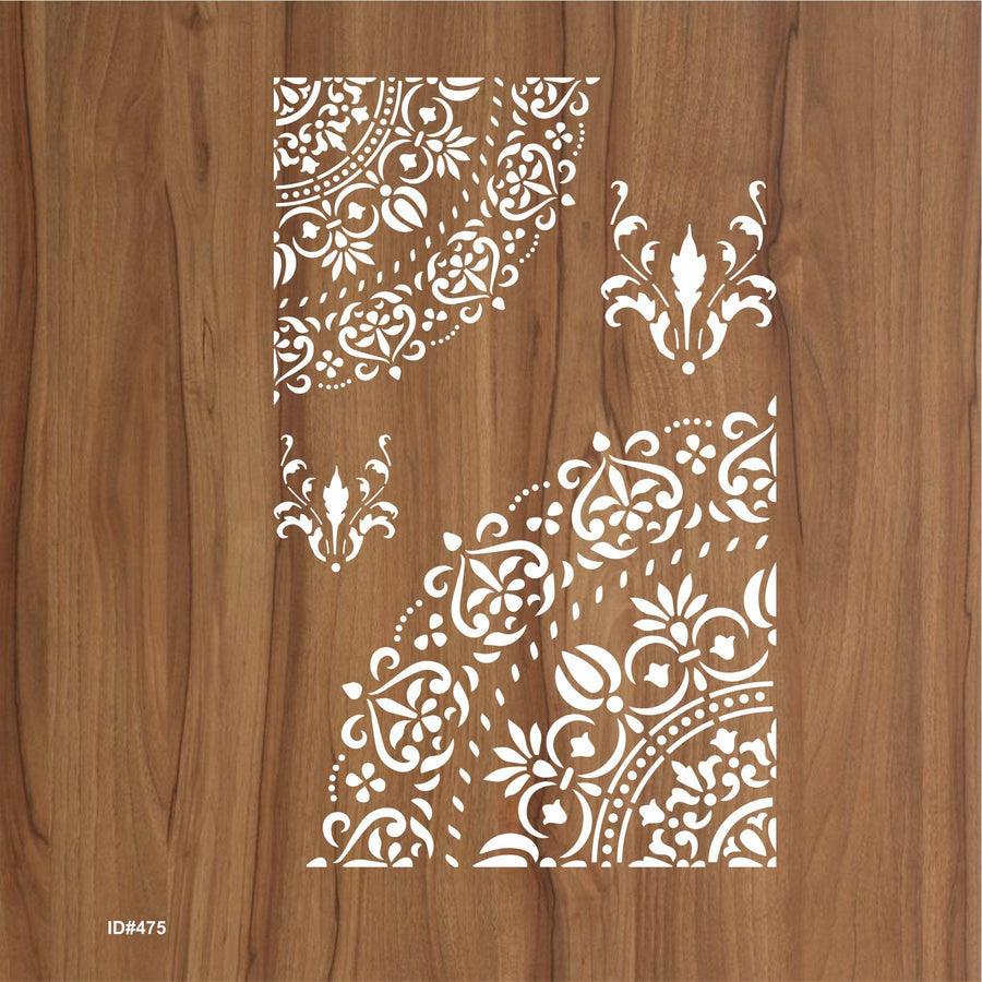 Mandala and Damask Reusable Stencil For Canvas And Wall Painting. ID #475 - imartdecor.com