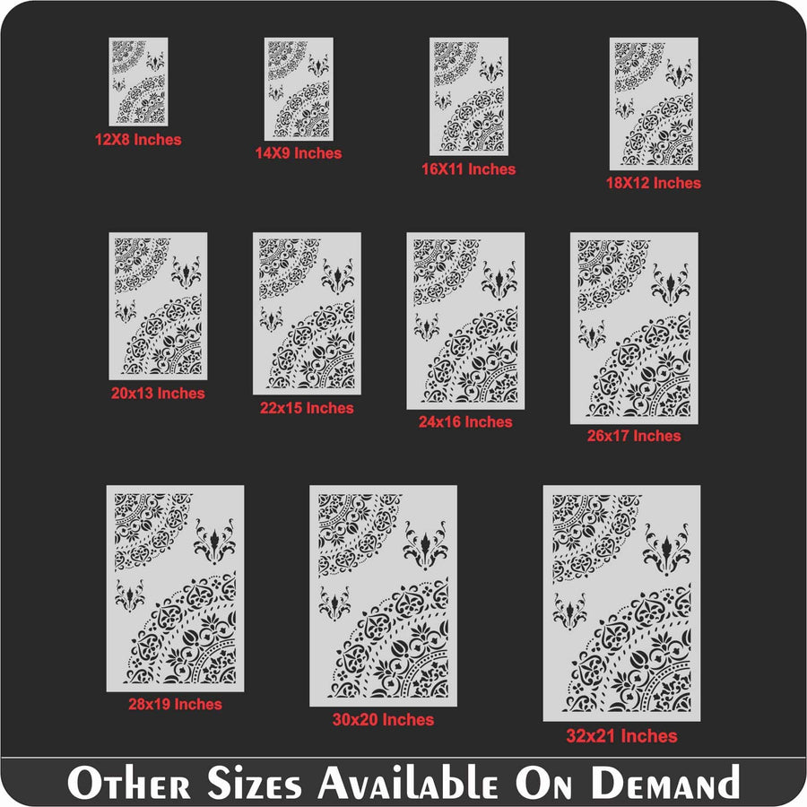 Mandala and Damask Reusable Stencil For Canvas And Wall Painting. ID #475 - imartdecor.com