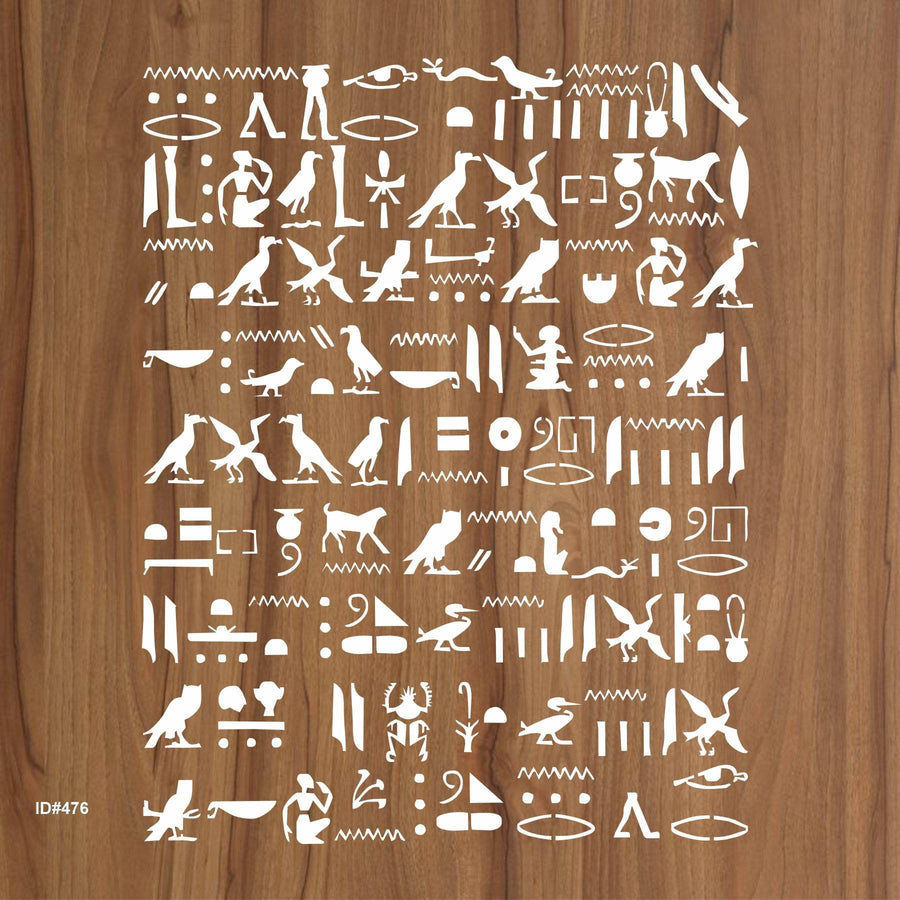 Ancient Hieroglyphs Stencil Reusable Stencil For Canvas And Wall Painting.ID #476 - imartdecor.com
