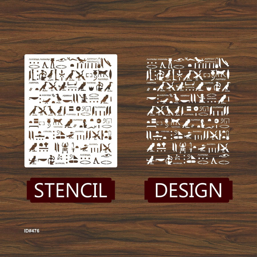 Ancient Hieroglyphs Stencil Reusable Stencil For Canvas And Wall Painting.ID #476 - imartdecor.com