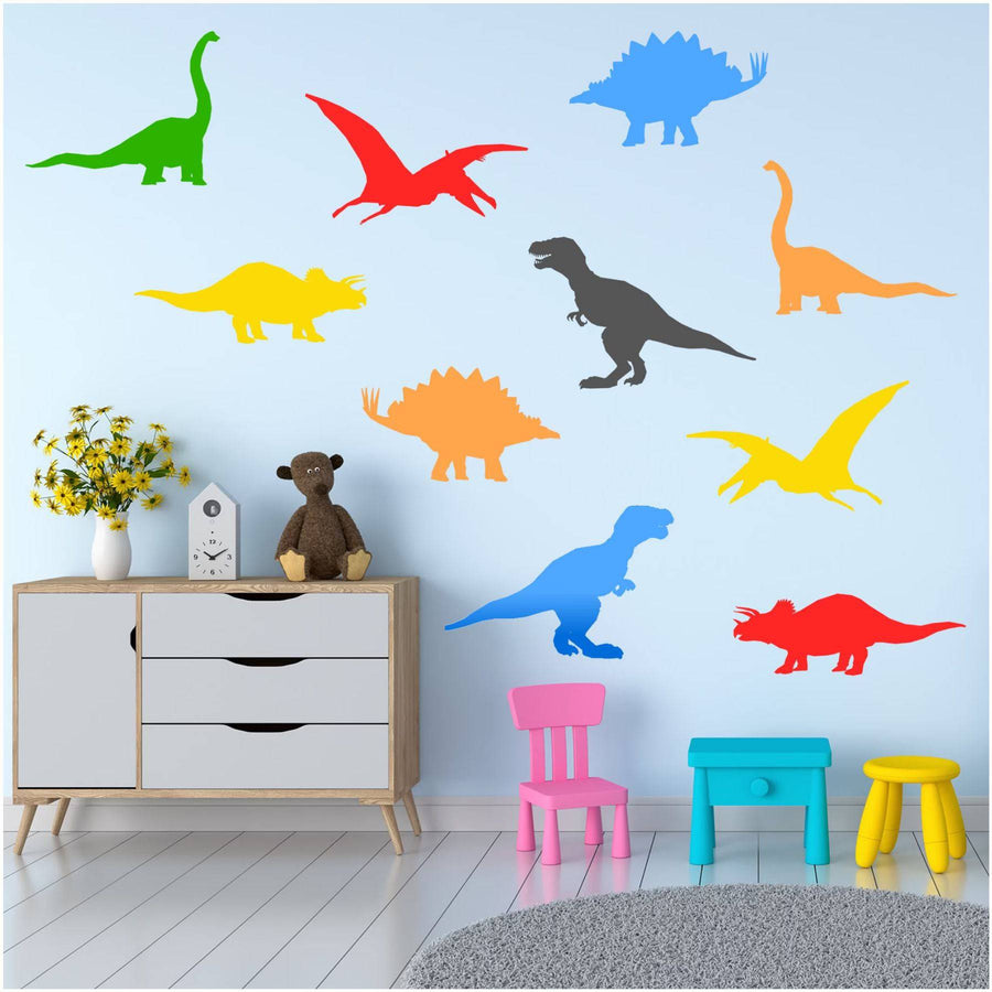 Pack of 12 Dinosaur Stencils For Canvas And Wall Painting Scrapbook Coloring Embossing Album Decorative Template.ID #489 - imartdecor.com