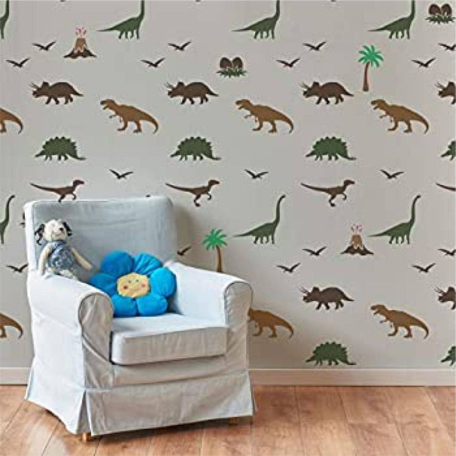Pack of 12 Dinosaur Stencils For Canvas And Wall Painting Scrapbook Coloring Embossing Album Decorative Template.ID #489 - imartdecor.com