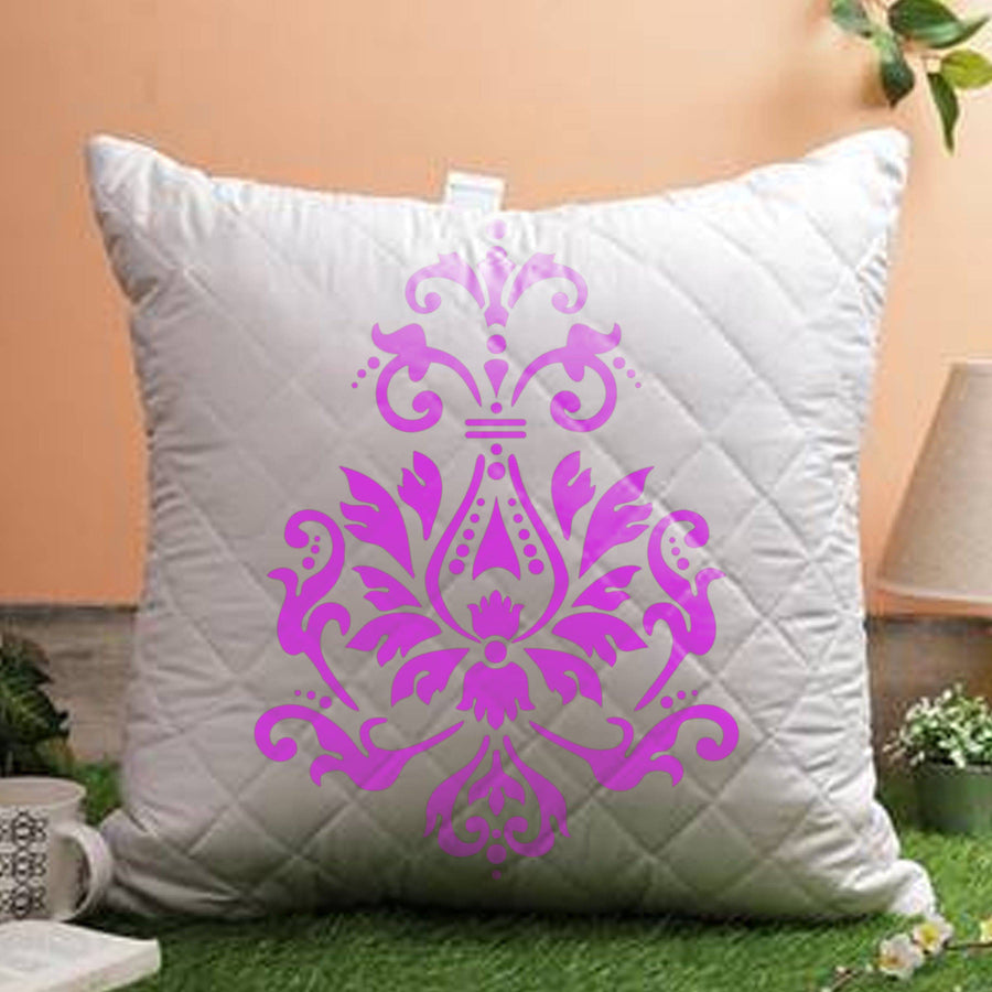 Damask Reusable Stencil Used for Tile, Wood, Floor, Wall. ID #499 - imartdecor.com