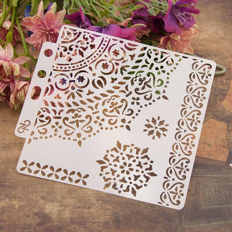 Floral Reusable Stencil lReusable Stencil for Canvas and wall painting - imartdecor.com
