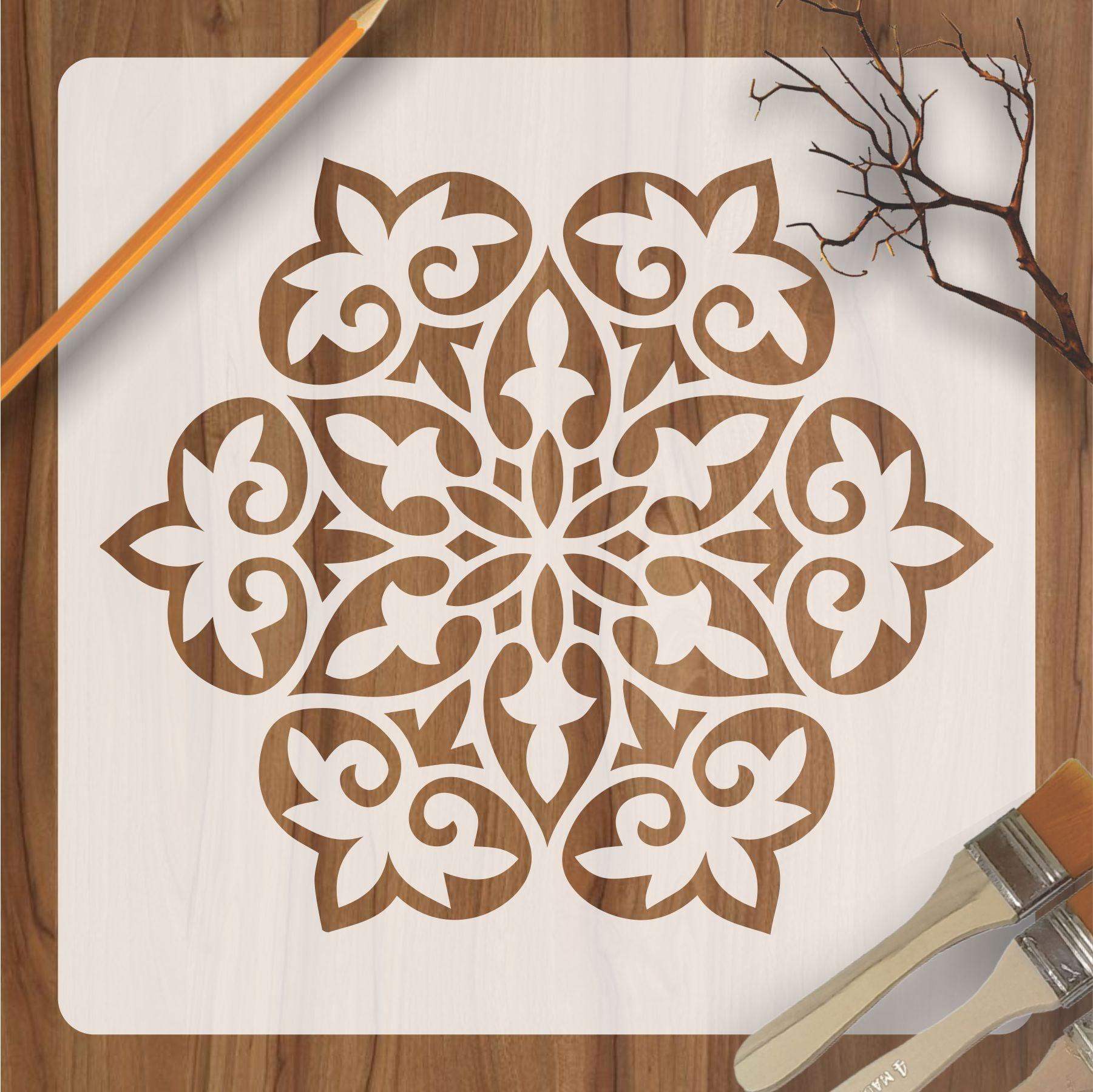 Mandala Art Reusable Stencil For Canvas And Wall Painting.id#51 