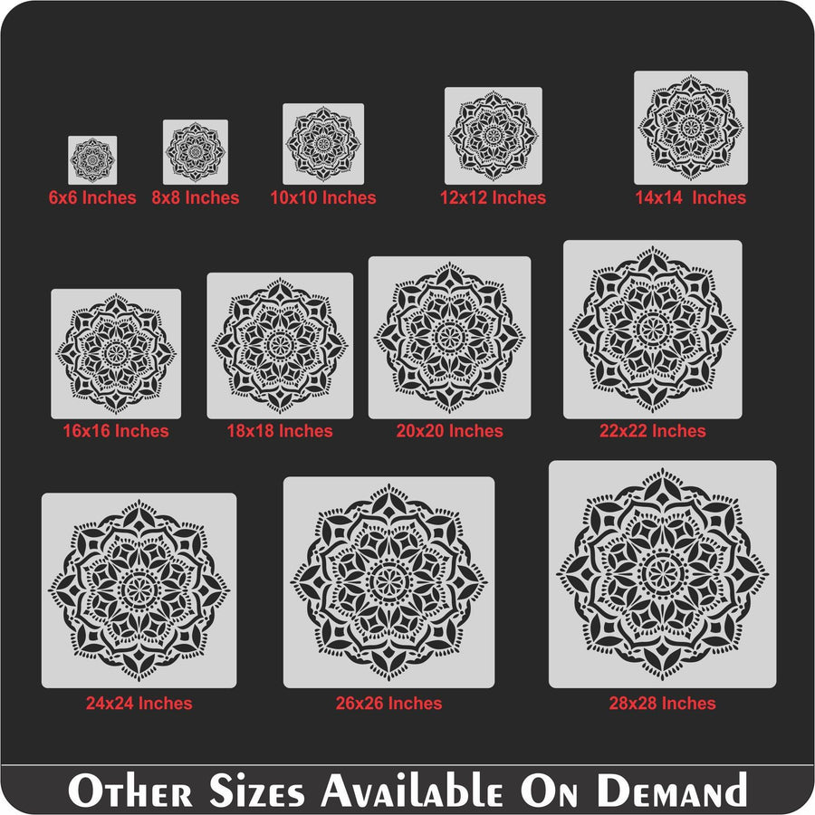 Mandala flower Reusable Stencil for Canvas and wall painting - imartdecor.com