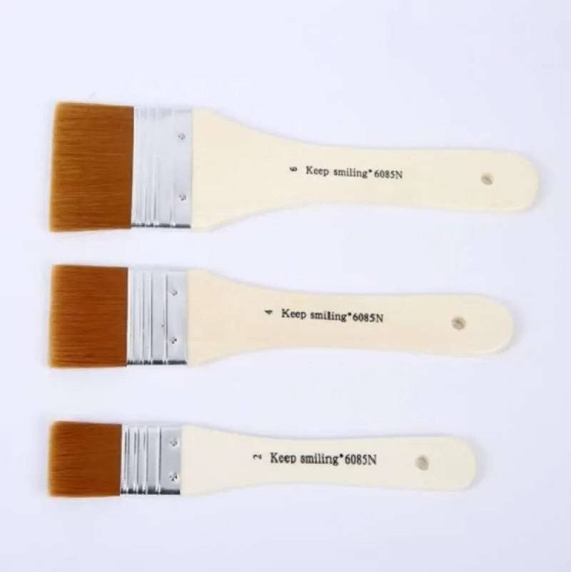3 Pcs- Original High Quality Keep Smiling Gesso Wide Soft Brushes Set - imartdecor.com