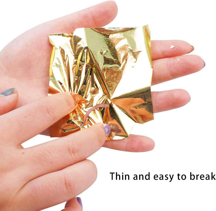 25 sheets foil paper Multi Purpose Aluminium leaf 14x14 cm each leaf size - imartdecor.com