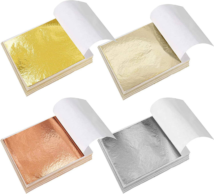 25 sheets foil paper Multi Purpose Aluminium leaf 14x14 cm each leaf size - imartdecor.com