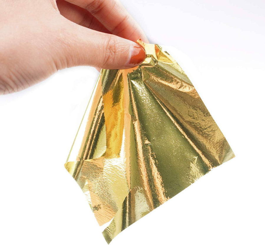 25 sheets foil paper Multi Purpose Aluminium leaf 14x14 cm each leaf size - imartdecor.com