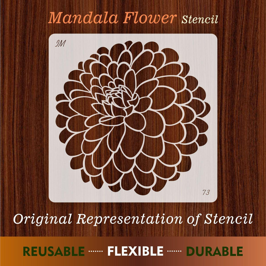 Mandala Flower Reusable Stencil for Canvas and wall painting - imartdecor.com