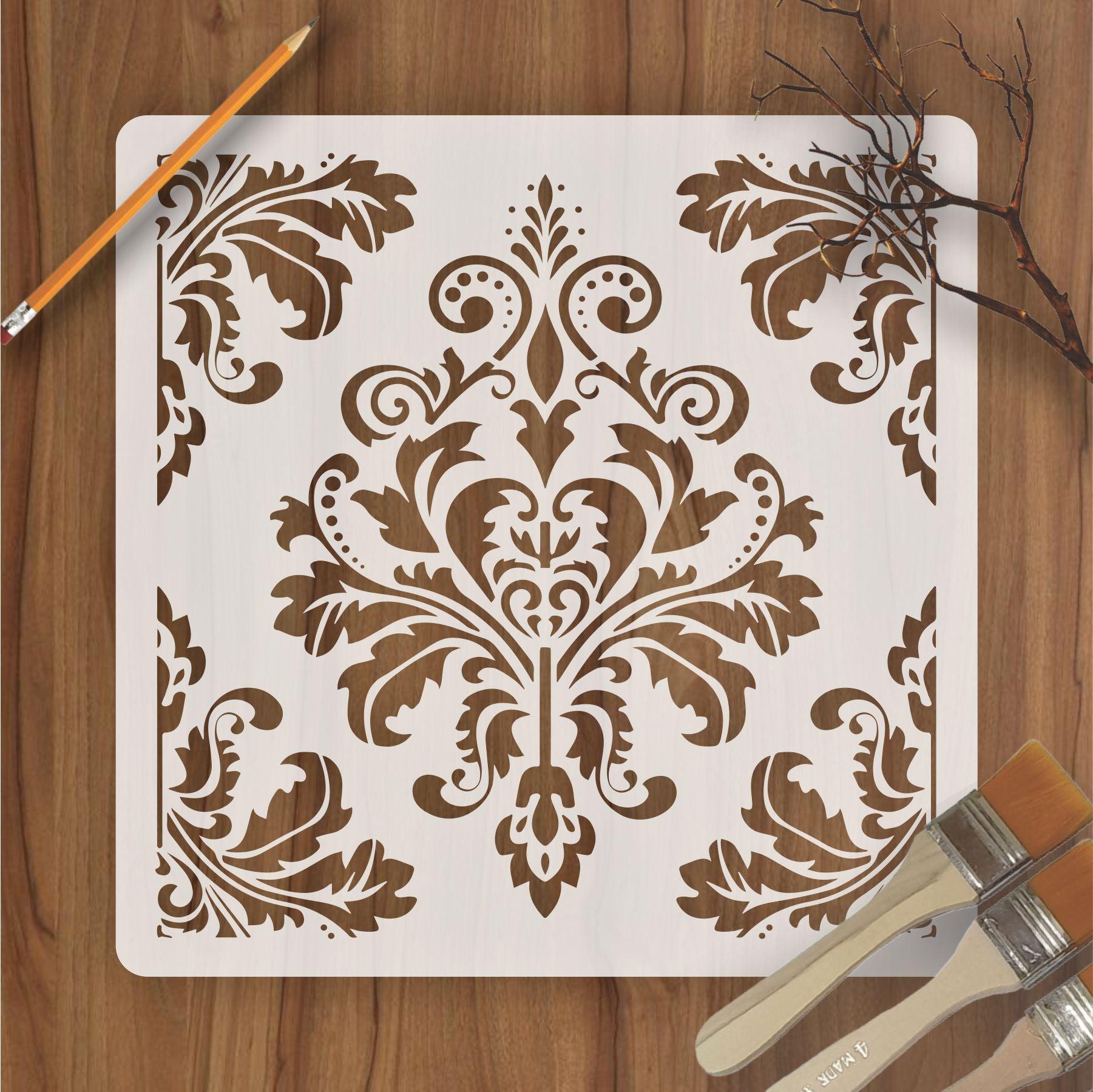 Motif Reusable Stencil Sheetsfor Canvas and wall painting.ID76