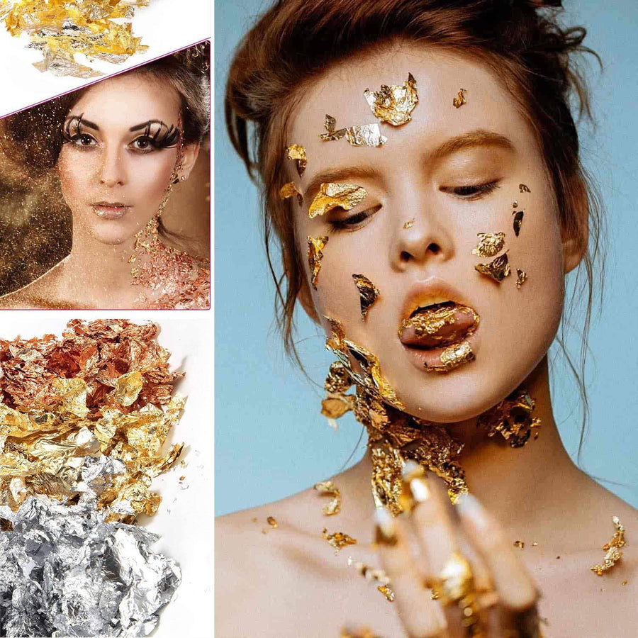 25 sheets foil paper Multi Purpose Aluminium leaf 14x14 cm each leaf size - imartdecor.com