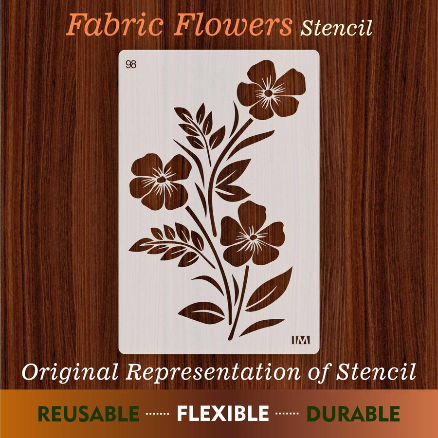 Fabric Flower Reusable Stencil for Canvas and wall painting - imartdecor.com