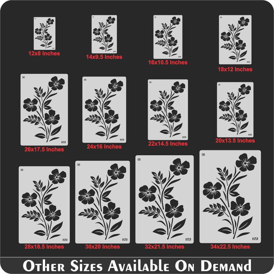 Fabric Flower Reusable Stencil for Canvas and wall painting - imartdecor.com