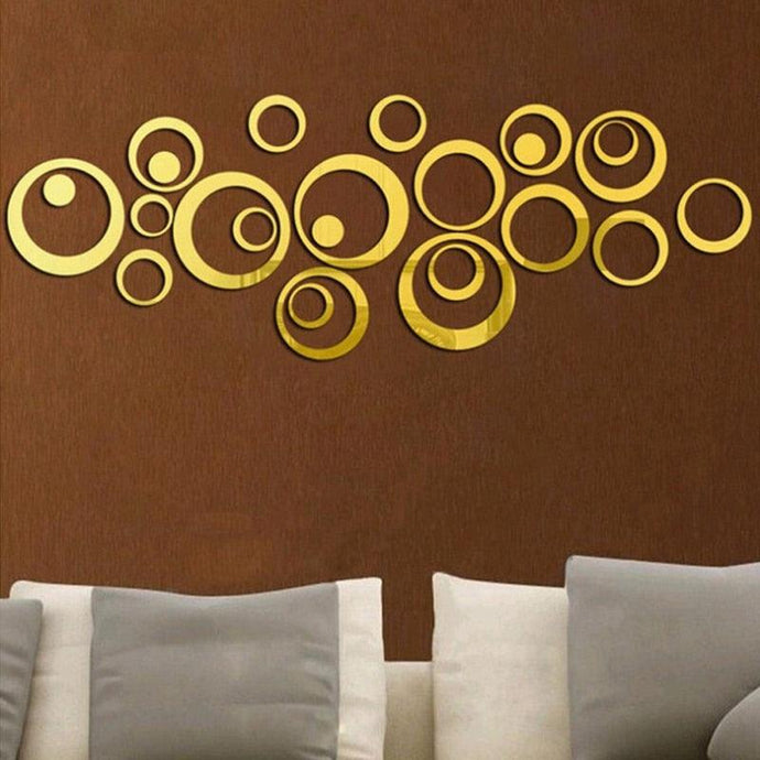 24pcs/lot Acrylic Mirror Surface Wall Stickers For Kids Baby Rooms Home Decor Round Wall Decals DIY Art Mural - imartdecor.com
