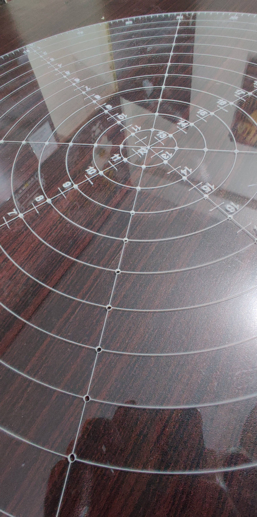 12 inches/24 inches Round Circul Finder/ Circle Maker Multipurpose Compass Clear Acrylic plastic thickness 3mm - imartdecor.com