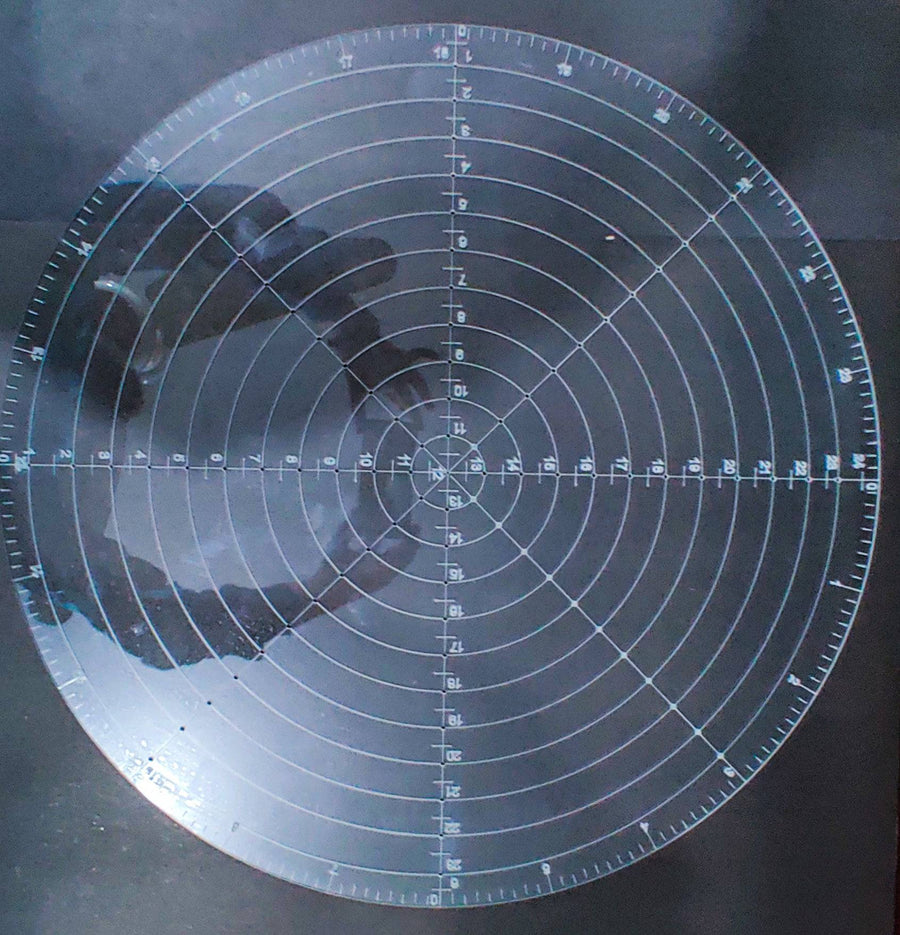 12 inches/24 inches Round Circul Finder/ Circle Maker Multipurpose Compass Clear Acrylic plastic thickness 3mm - imartdecor.com