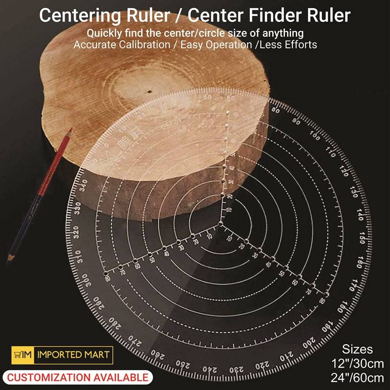 12 inches/24 inches Round Circul Finder/ Circle Maker Multipurpose Compass Clear Acrylic plastic thickness 3mm - imartdecor.com