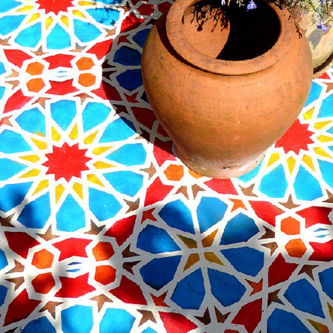 Islamic Geometric Pattern Reusable Stencil For Canvas And Wall Painting.ID#207 - imartdecor.com
