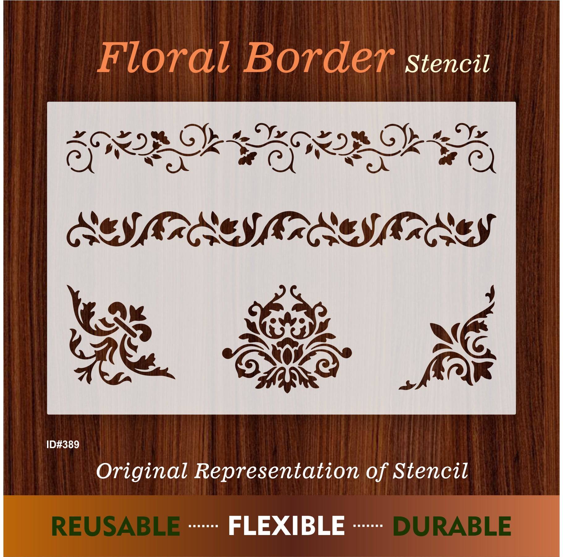 Floral Border Stencil Wall Painting Scrapbooking Stamping Embossing Al ...
