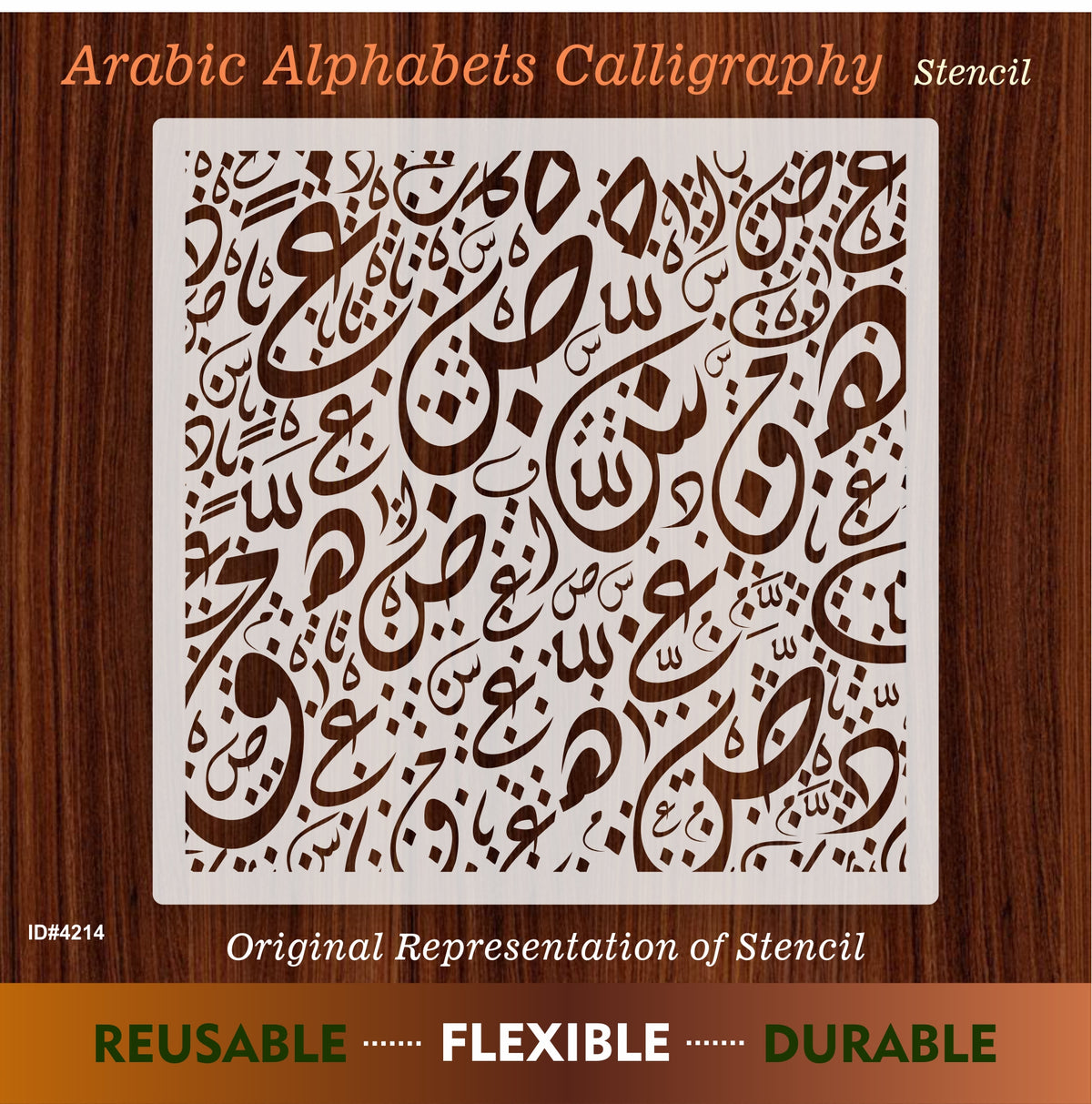 Arabic Alphabets Calligraphy Islamic Reusable Stencil for Canvas and w ...