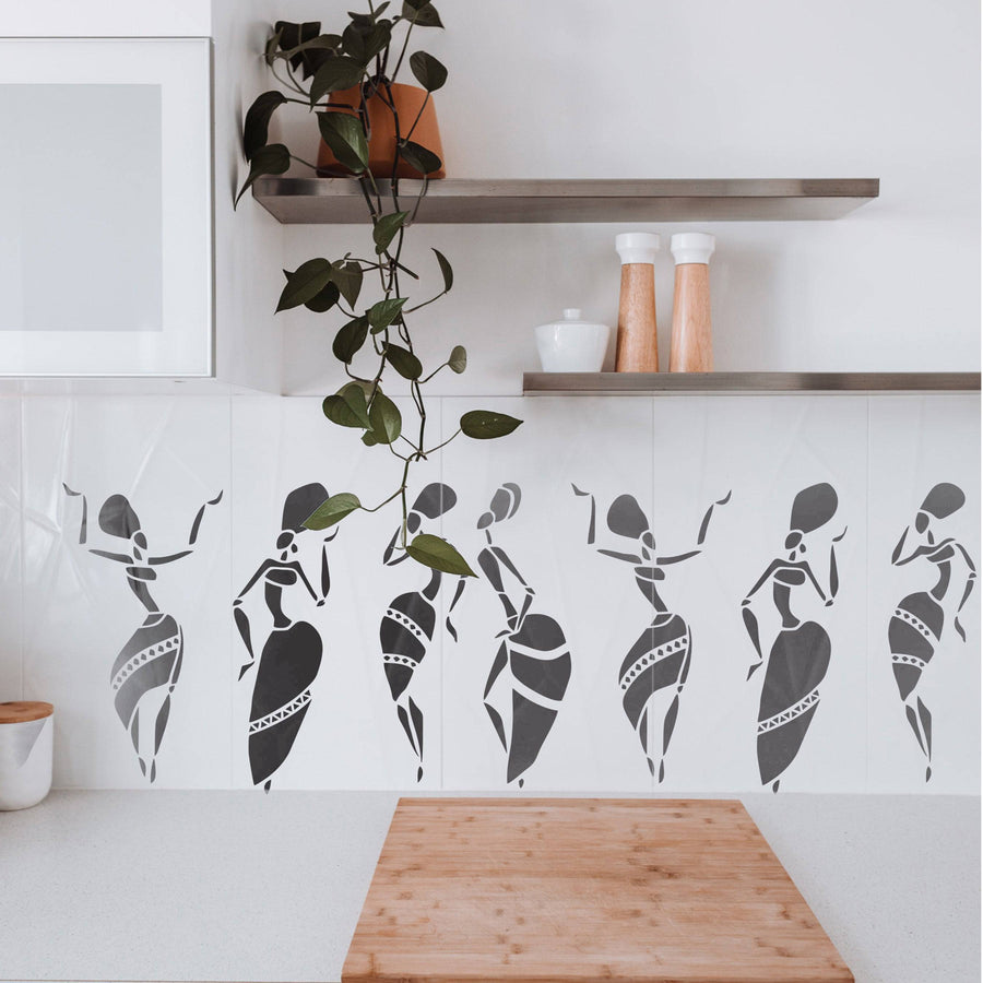 Warli &  Ancient Art Reusable Stencil for Canvas and wall painting. ID #4507 - imartdecor.com