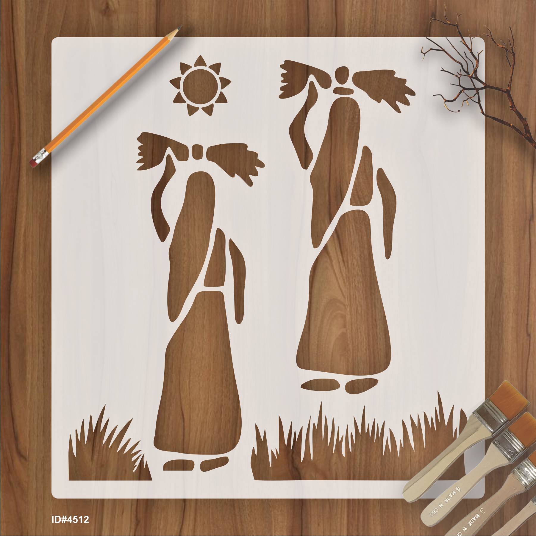 16 PC Tree Of Life Drawing Stencils - Painting Templates For Wood, Canvas & Fabric