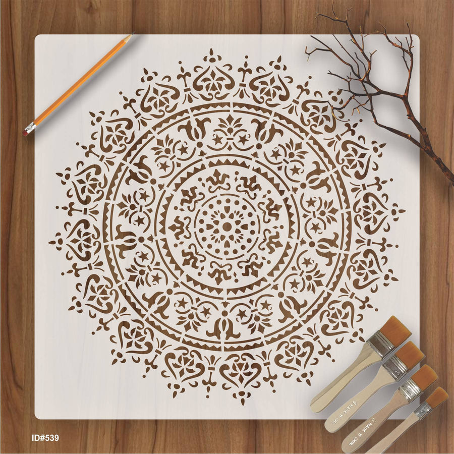 Geomatry Mandala Stencil ID#539 | Imported Mart
