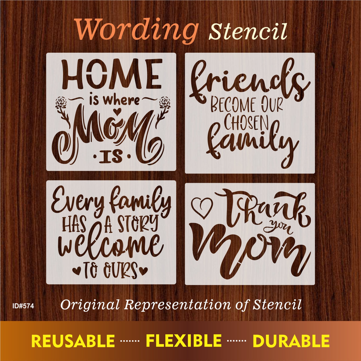 Wording Inspirational Quote Stencils Resuable Plastic Motivational Tem ...