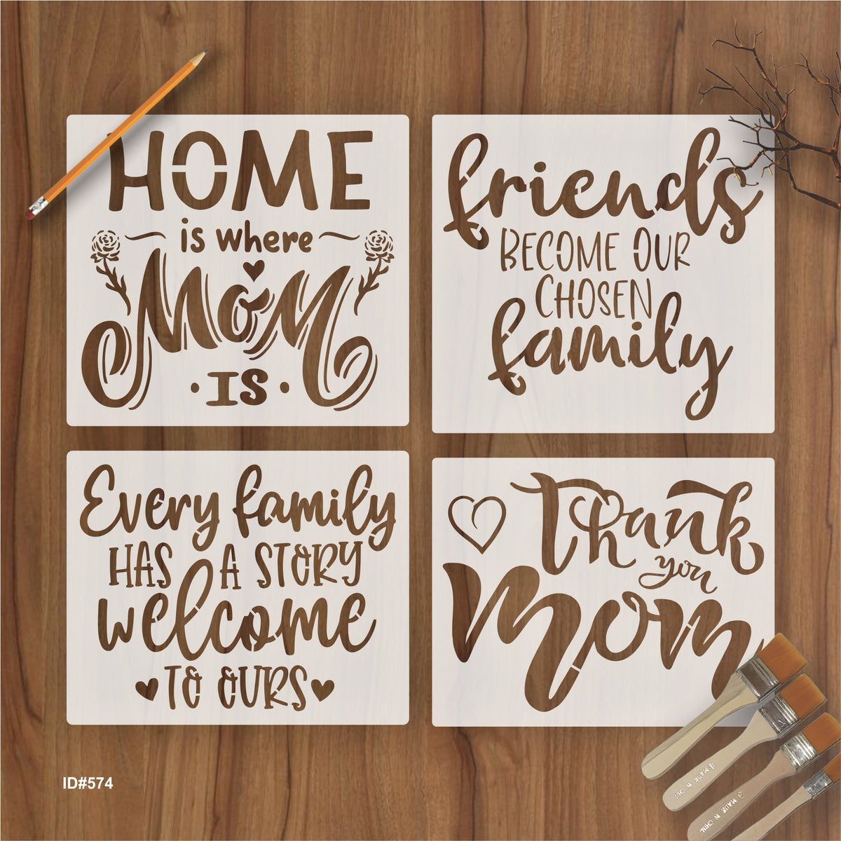 Wording Inspirational Quote Stencils Resuable Plastic Motivational Tem ...