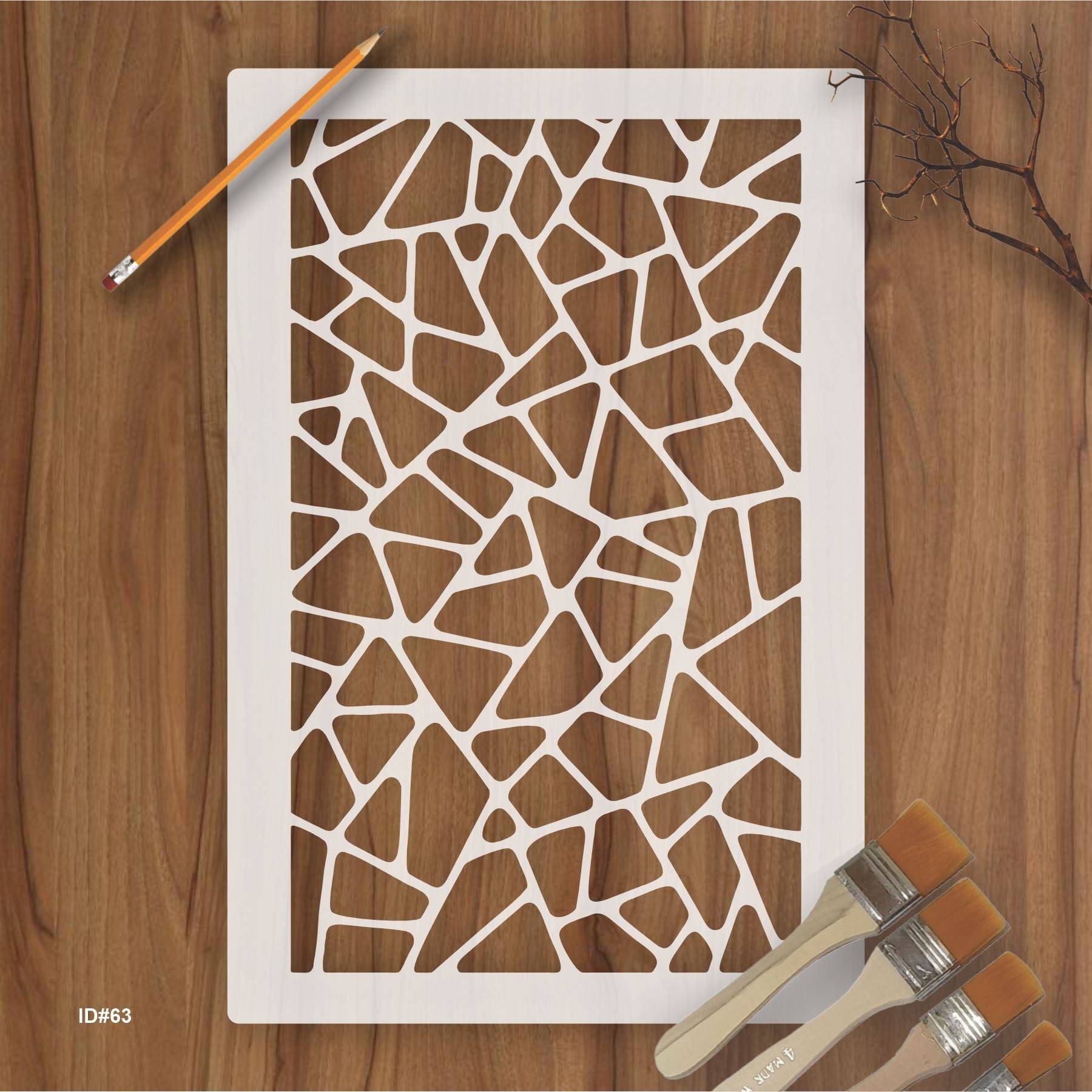 Geometric Pattern Stencil for Wall Painting Scrapbooking Album Decorat ...