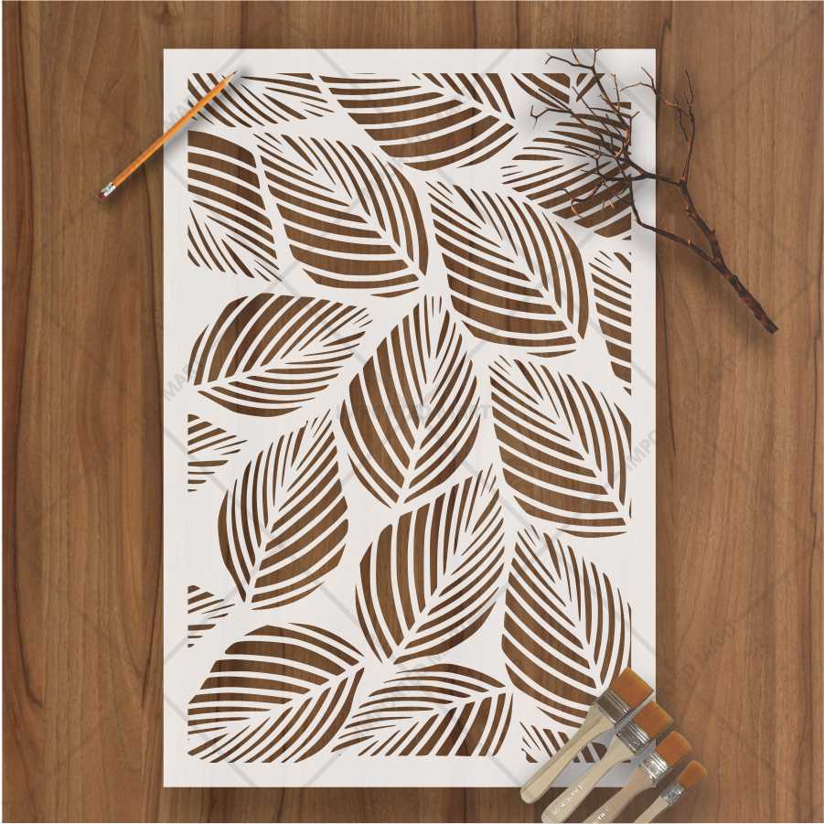 Falling Leaves Stencil for Wall & Furniture Décor – Classic Design for ...