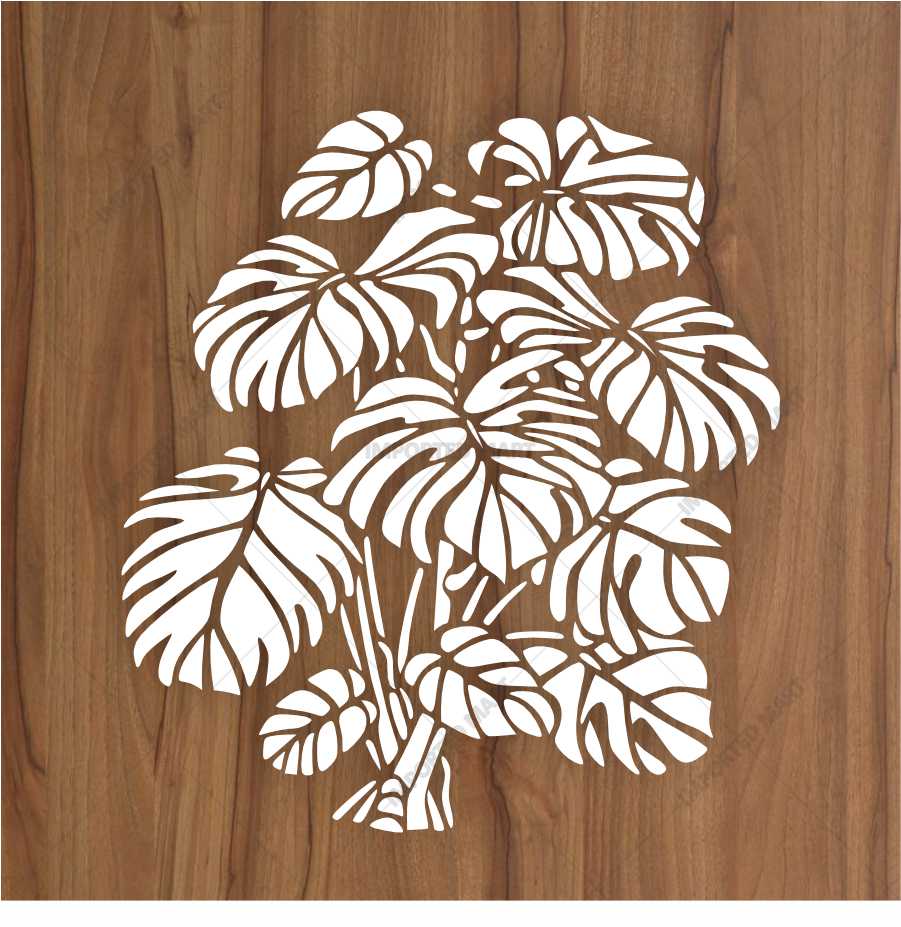 monstera plant stencil Monstera Leaf Stencil for Wall & Wood Painting – Tropical Botanical De – imartdecor.com
