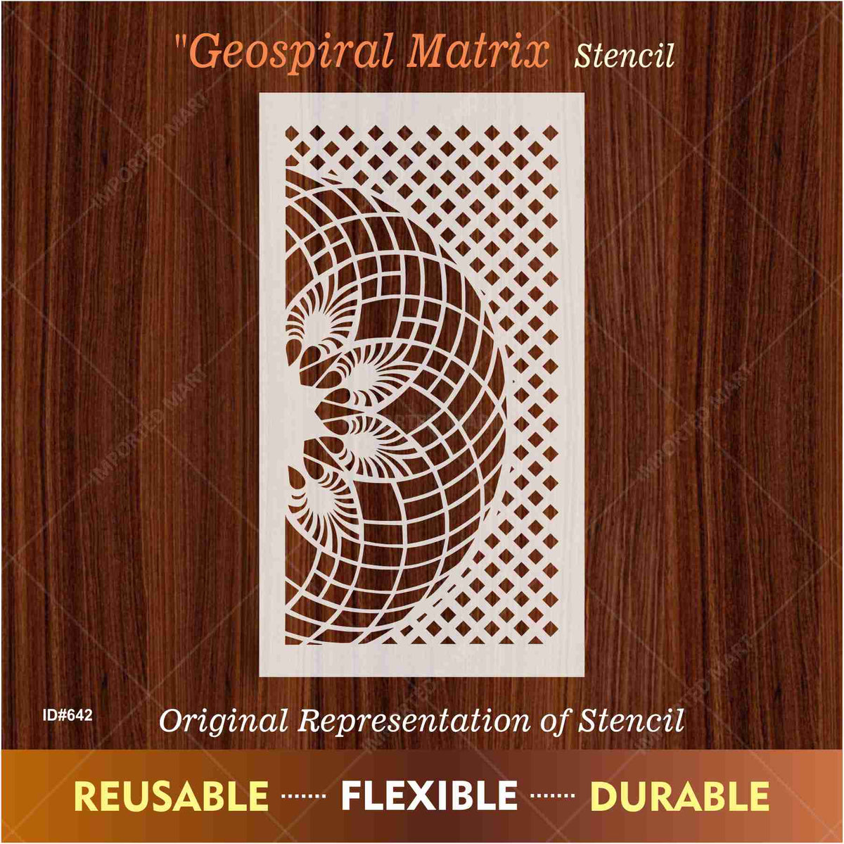 Geospiral Matrix Wall Stencil , geometric wall stencil Parametric Deco ...