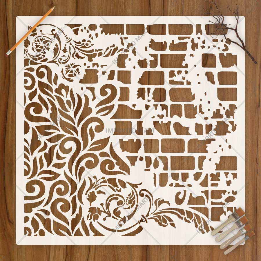 Cadence Ornate Pattern Stencil for Wall, Furniture & Tile Painting – Elegant Decorative Design – ID# 826 - imartdecor.com