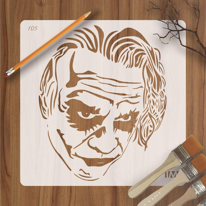 Joker face Reusable Stencil for Canvas and wall painting - imartdecor.com