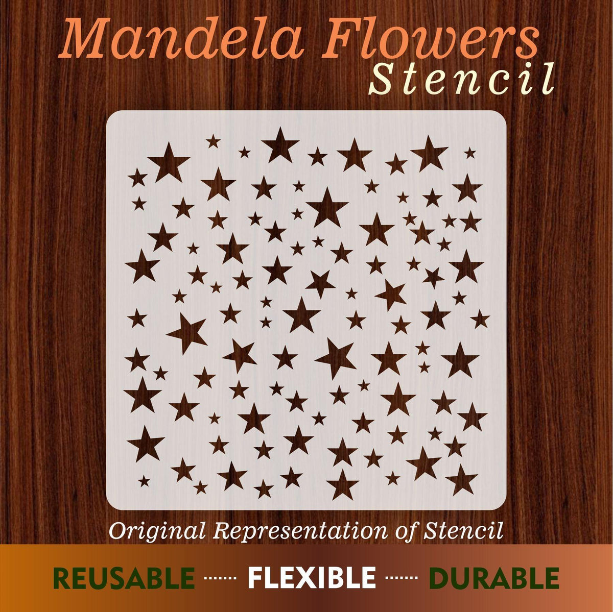Stars-stencils: set van 6 herbruikbare stencils voor het schilderen op Stars-stencils: set van 6 herbruikbare stencils voor het schilderen op