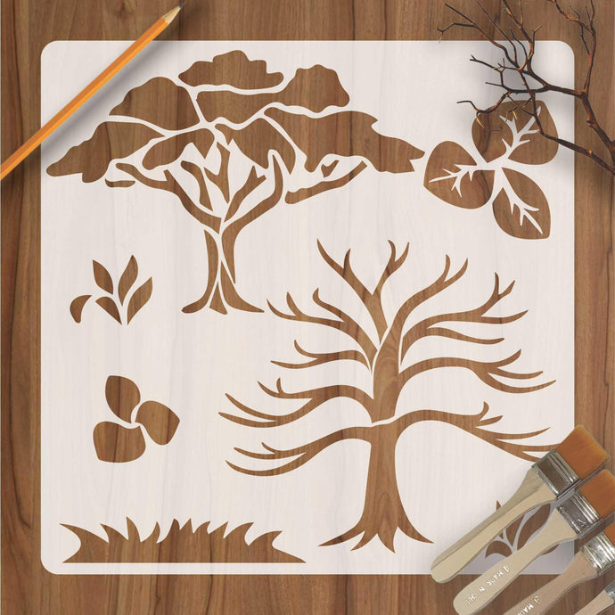 Cricut Tree Reusable Stencil For Canvas And Wall Painting - imartdecor.com